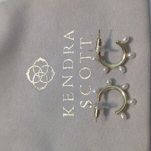 Kendra Scott Gold and Pearl Earrings